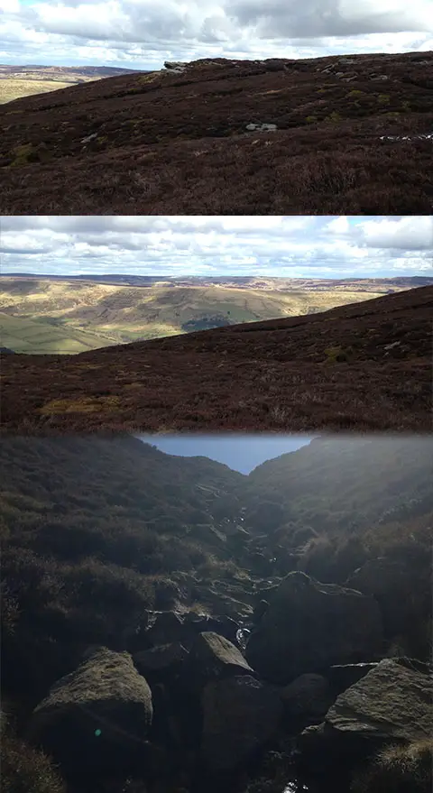 The unconvincing route down Blackden Brook