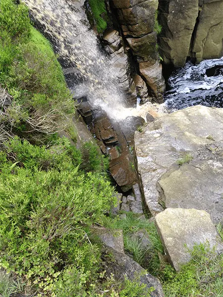 The final gully to escape out of the clough