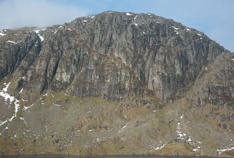 Route The route line up Jack's Rake