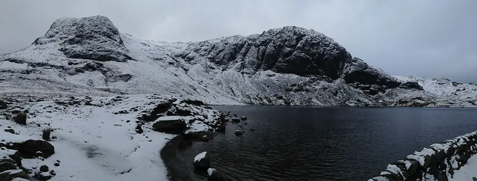 Pavey ark, Harrison Stickle and Stickle Tarn