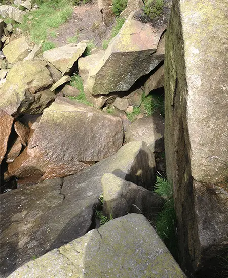 View from above the first obstacle