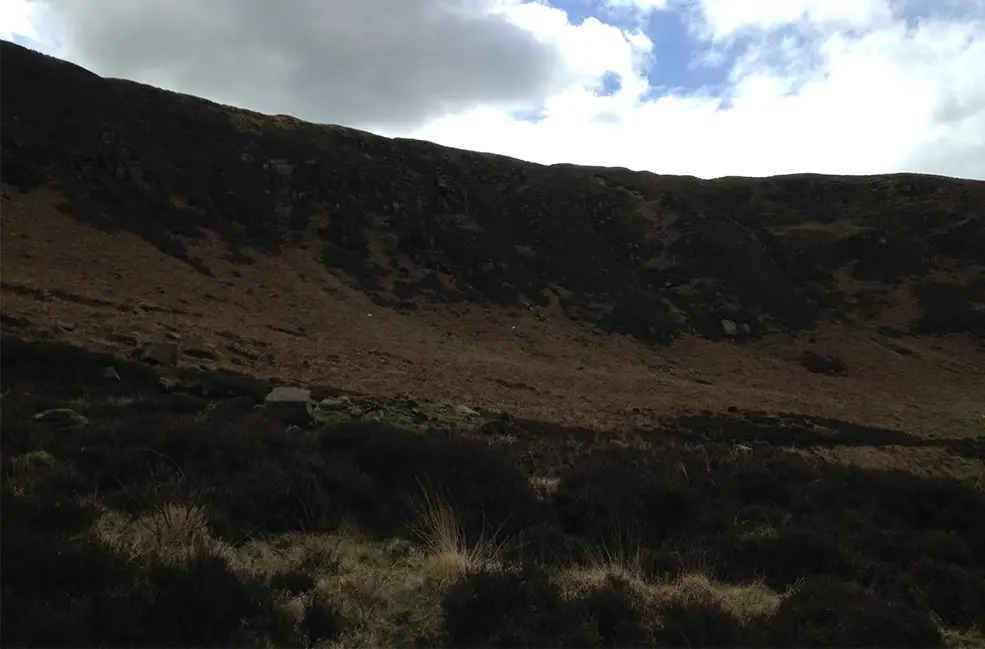 The view of torside rocks from torside clough.