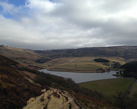 View of the reservoir from Middle Moor