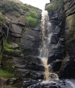 The main waterfall in wildboar clough