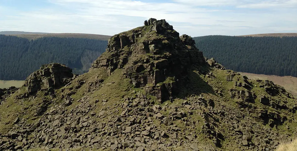 Large photo of the view from the Castles back towards the Tower