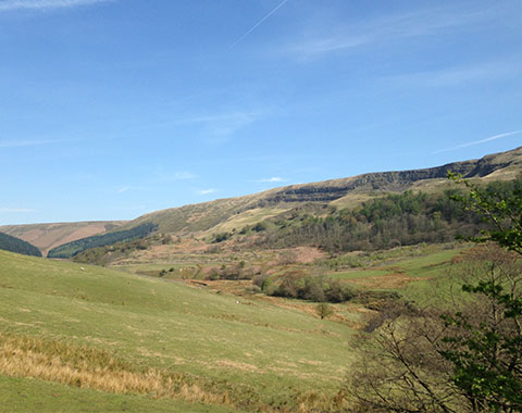 The view of Alport Castle