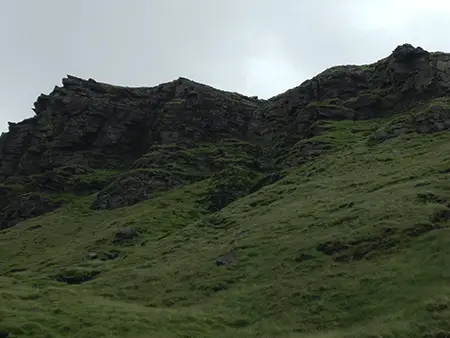 The view of Arpeggio Gully from the river kinder