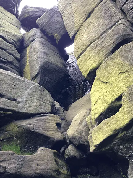 The main chimney on this scrambling route