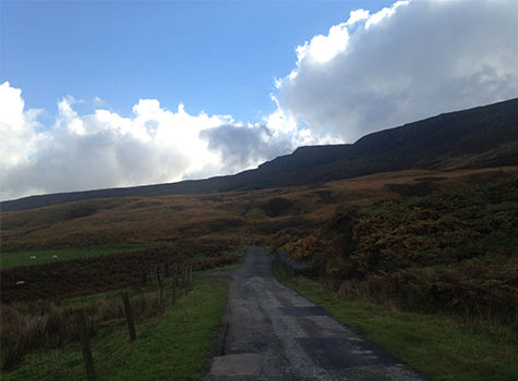 The start of the route to shining clough