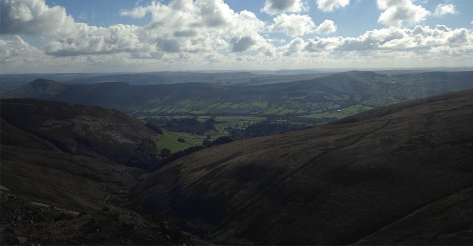 The view into Edale