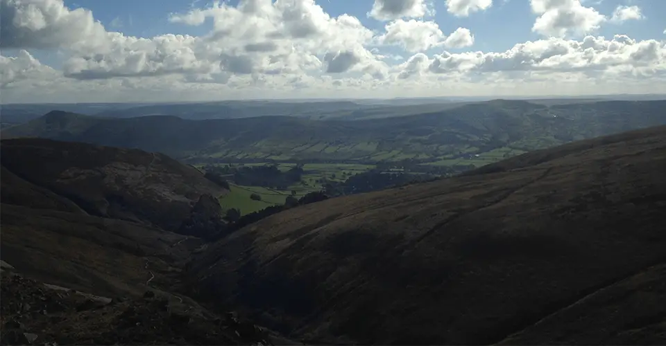 The view into Edale