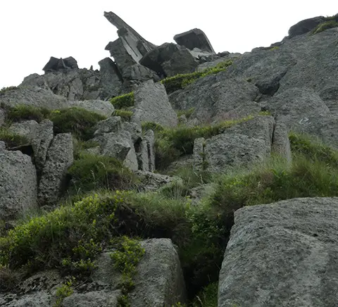 The gun shaped rock