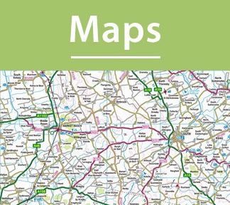 The recommended maps for routes and areas