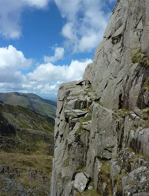 The ledge to regain the main buttress