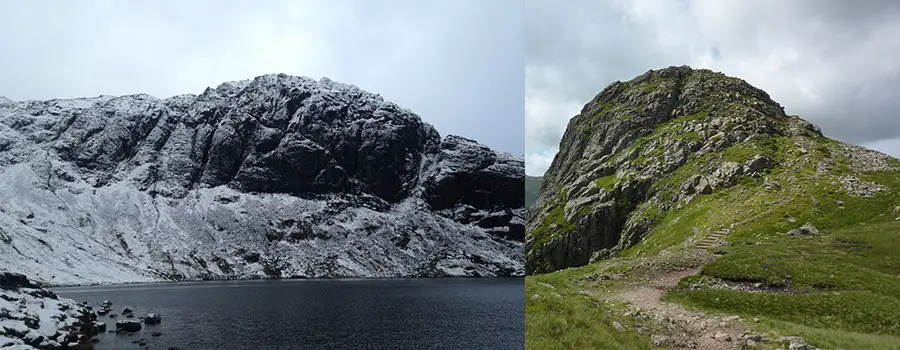 Scrambling route guides in the Lake District