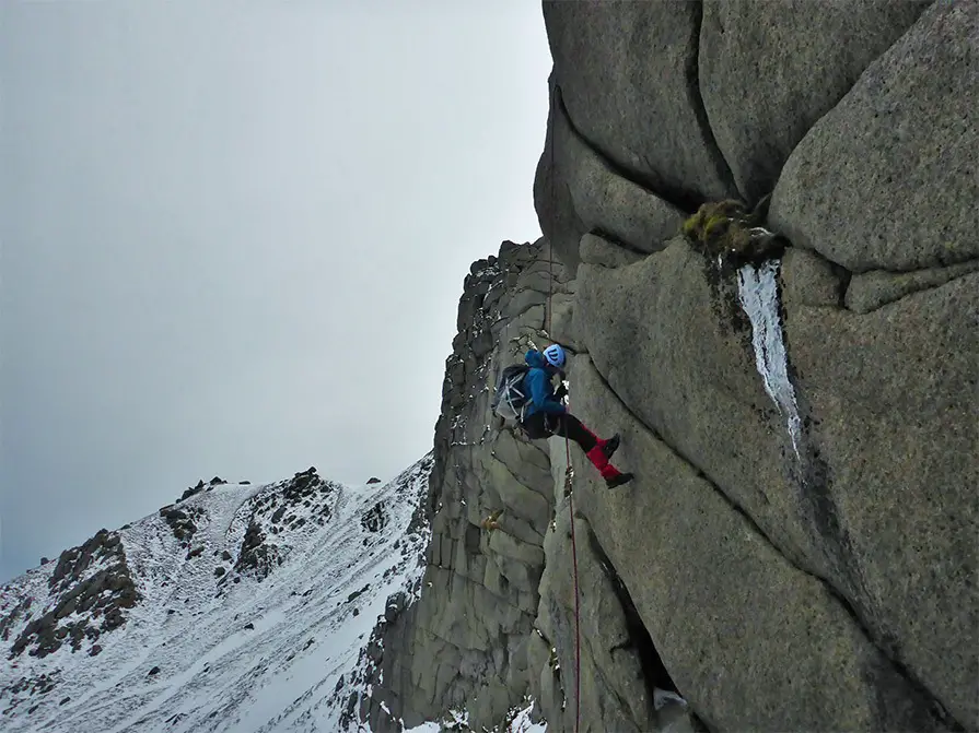 Bad step abseil on A Chir Ridge