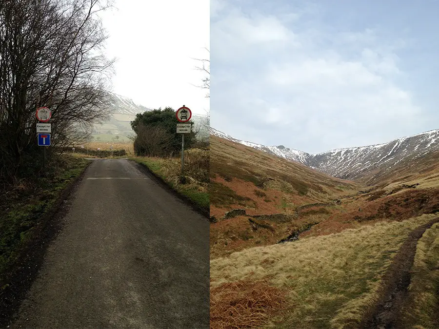 The approach to Crowden Clough