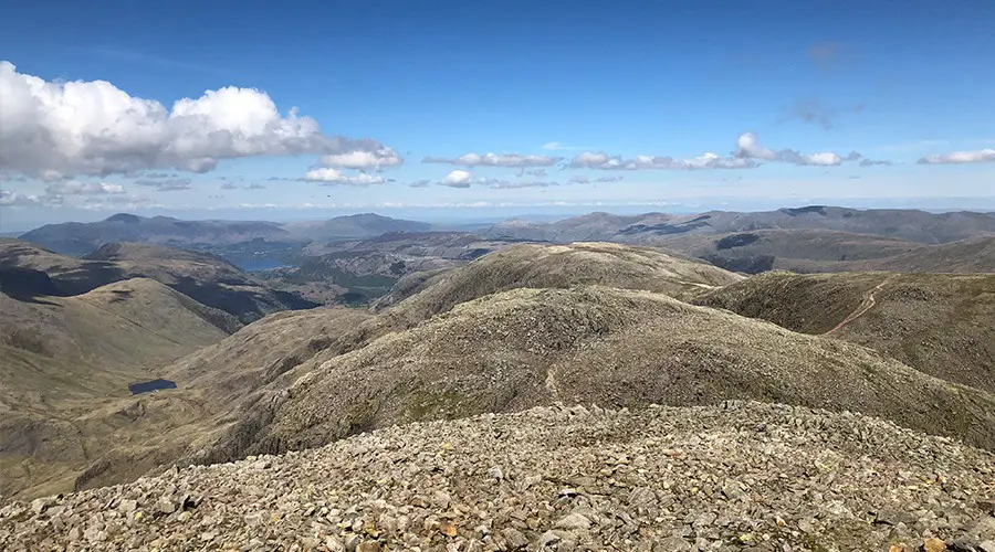 Summit view of Scafell Pike