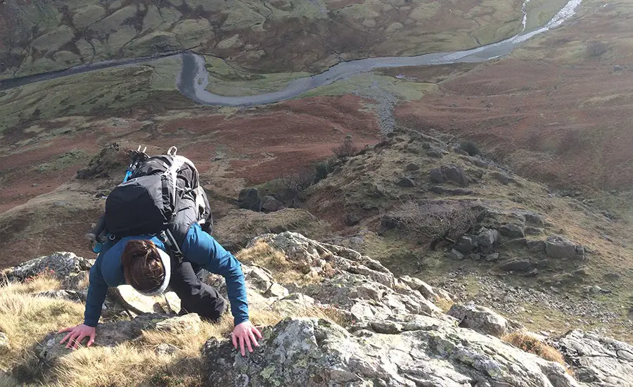 Cam Crag scrambling