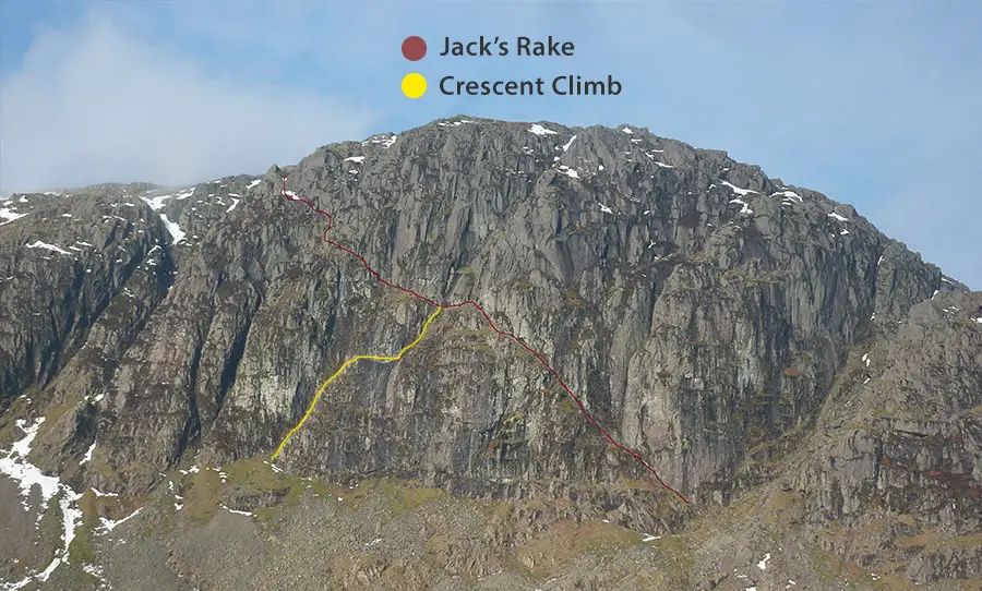 Crescent climb route diagram