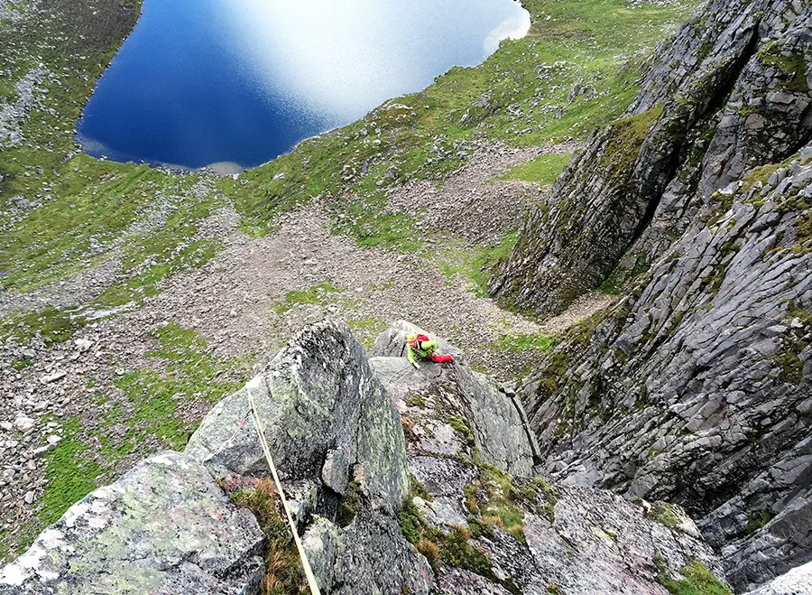 Roped up on the Eagle Ridge climb