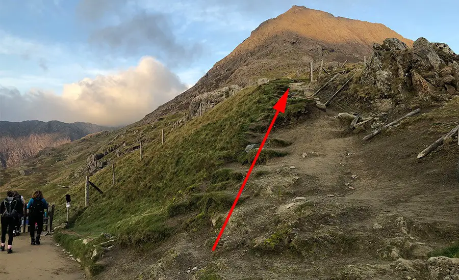 Start of Crib Goch path