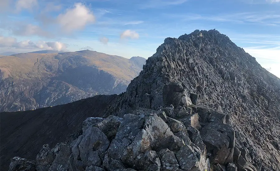 Crib Goch ridge East facing