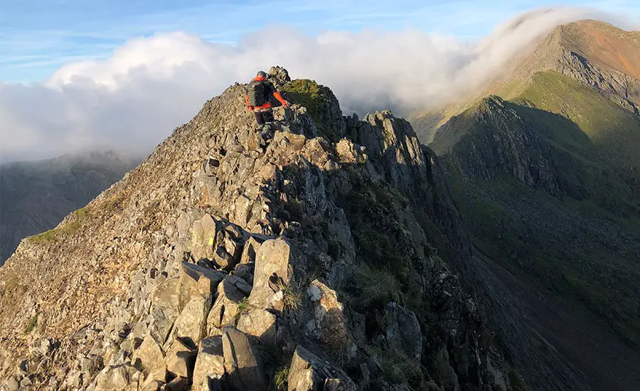 Knife edge ridge on Crib Goch