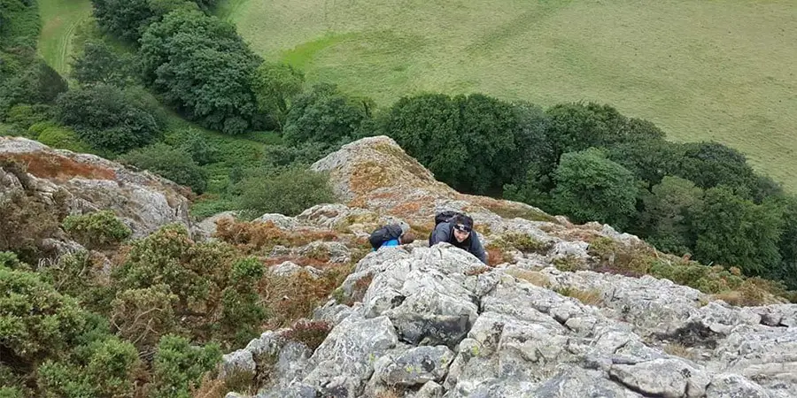 part way up Penmaen Bach