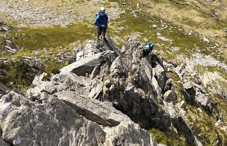 part way up cneifion arete scramble