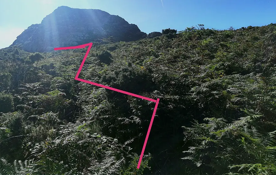 approach to carn llidi south buttress